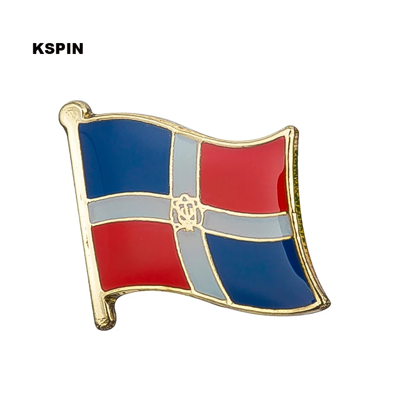 

Dominican Rep. flag pin lapel pin badge Brooch Icons 1PC KS-0052