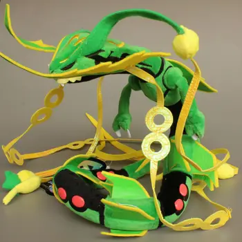 

Cartoon XY Green Shiny Mega Rayquaza Plush Soft Toy Stuffed Animal Doll 80cm 32'' Collectible Gift