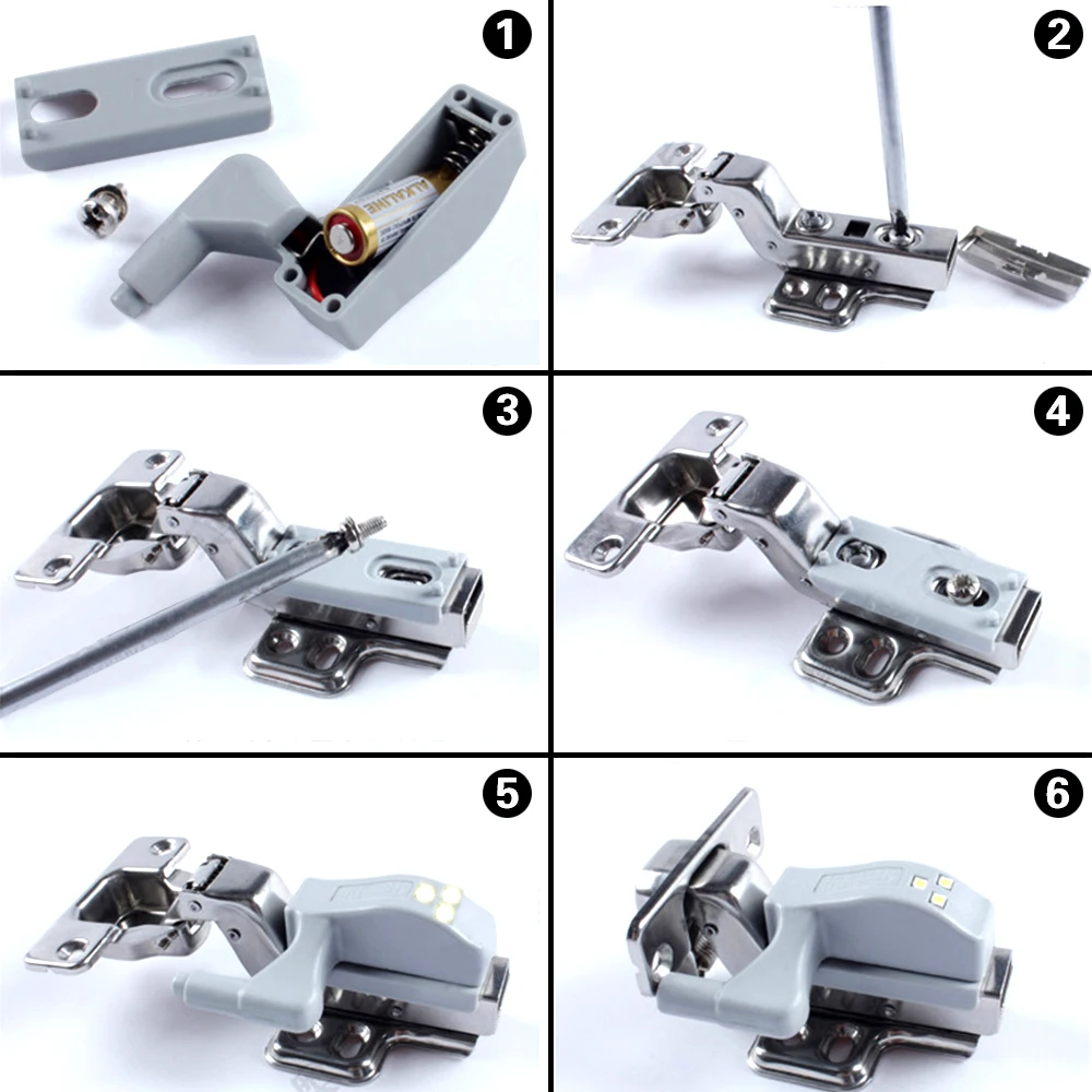 Светильник для шкафа, запчасти для кухонного шкафа, аксессуары для двери шкафа, внутренний шарнир, светодиодный светильник с датчиком, лампа 0,3 Вт, светильник для спальни, шкаф, ing