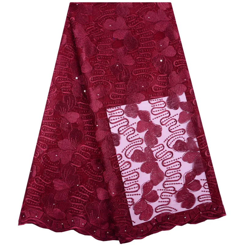

2019 Latest Nigerian Laces Fabrics Wholesale Price High Quality Tulle African Laces Fabric Wedding African French Tulle 1401