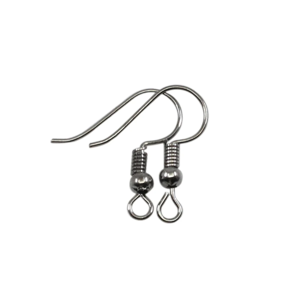 100-200pcs/lot Gold Cheap Iron Ear Hook Clasp Ear Bead Charms