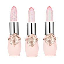 Minfei 3 шт./компл., макияж, губная помада, Красота яркое Хрустальное Gillter желе губная помада волшебный Температура изменения Цвет бальзам для губ Макияж batom