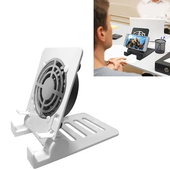 

Desk Air Circulator USB Table Portable Fan,Small Personal Smartphones Stand Holder Cell Phone Stand Cooling Cooler Fan Cooling