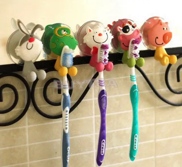 Lovely Household Animal Type Toothbrush Holder Mini Toothbrush Holder