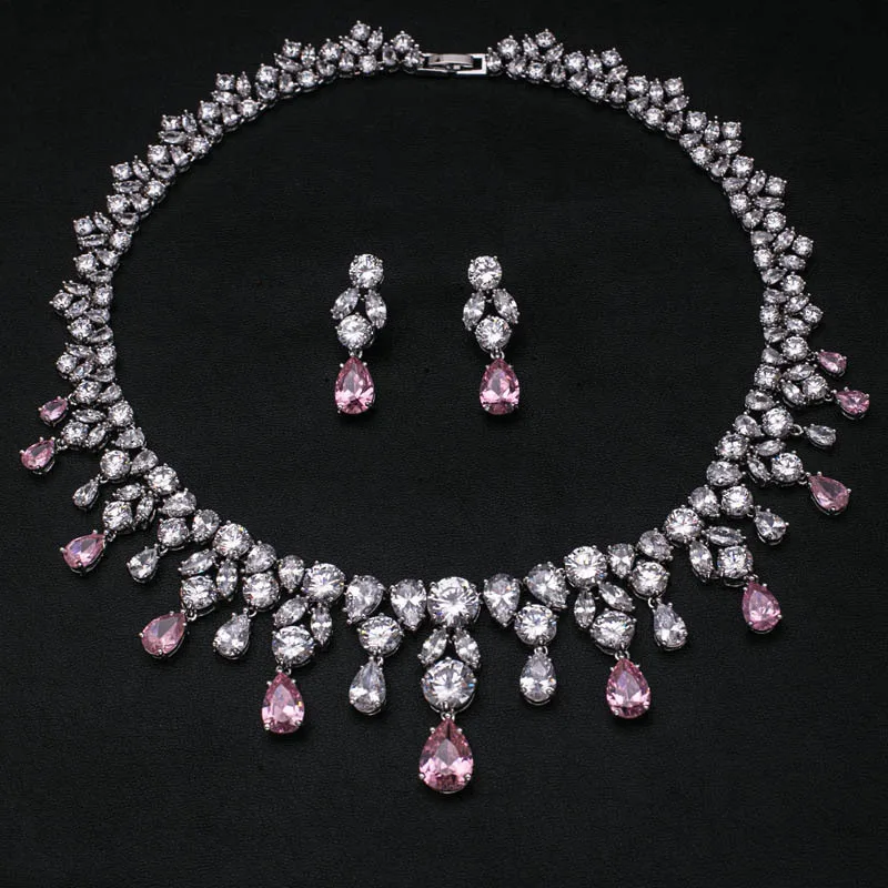 pink wedding jewellery sets