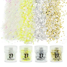 В виде восьмиугольника с дизайном под блески для дизайна ногтей аксессуары 4 выбор блестками акриловый порошок блестки инструменты для полировки ногтей BG001-BG004