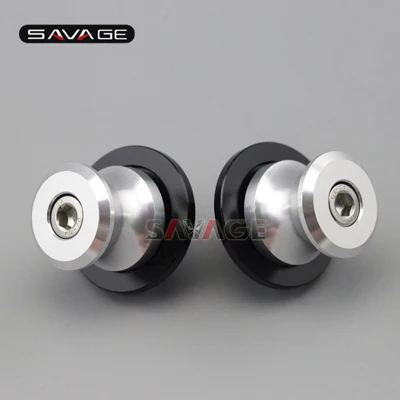 Swingarm Spools Slider For YAMAHA YZF R1/R3/R6/R6S/R25 XSR 900 XSR900 YZF-R1 YZF-R3 YZF-R6 YZF-R6S YZF-R25 Stand Screw M6 CNC - Цвет: Silver