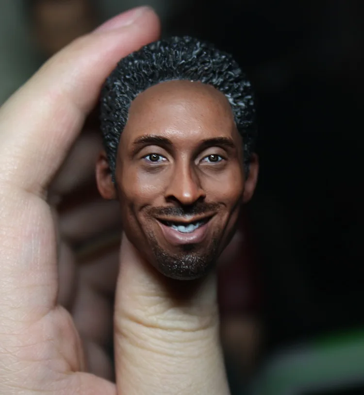 

1/6 Basketball Super Star Kobe Smiling Head Sculpt for Action Figure DIY