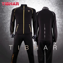 TIBHAR-combinaison d'entraînement avec veste et pantalon, pull en tissu