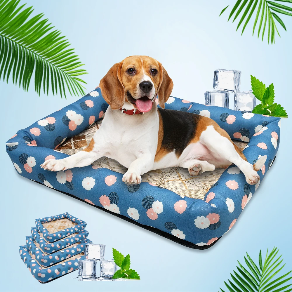 Waterproof Pet Bed Mat Small Medium Large Dogs Sleeping Beds Cooling For Summer Non-slip Washable Pets Cat Kennel House