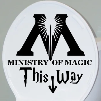 

Stickers Ministry of Magic This Way Vinyl Art Decal Expelliarmus Home Decor Poster Toilet House Decoration 21 cm x 19 cm