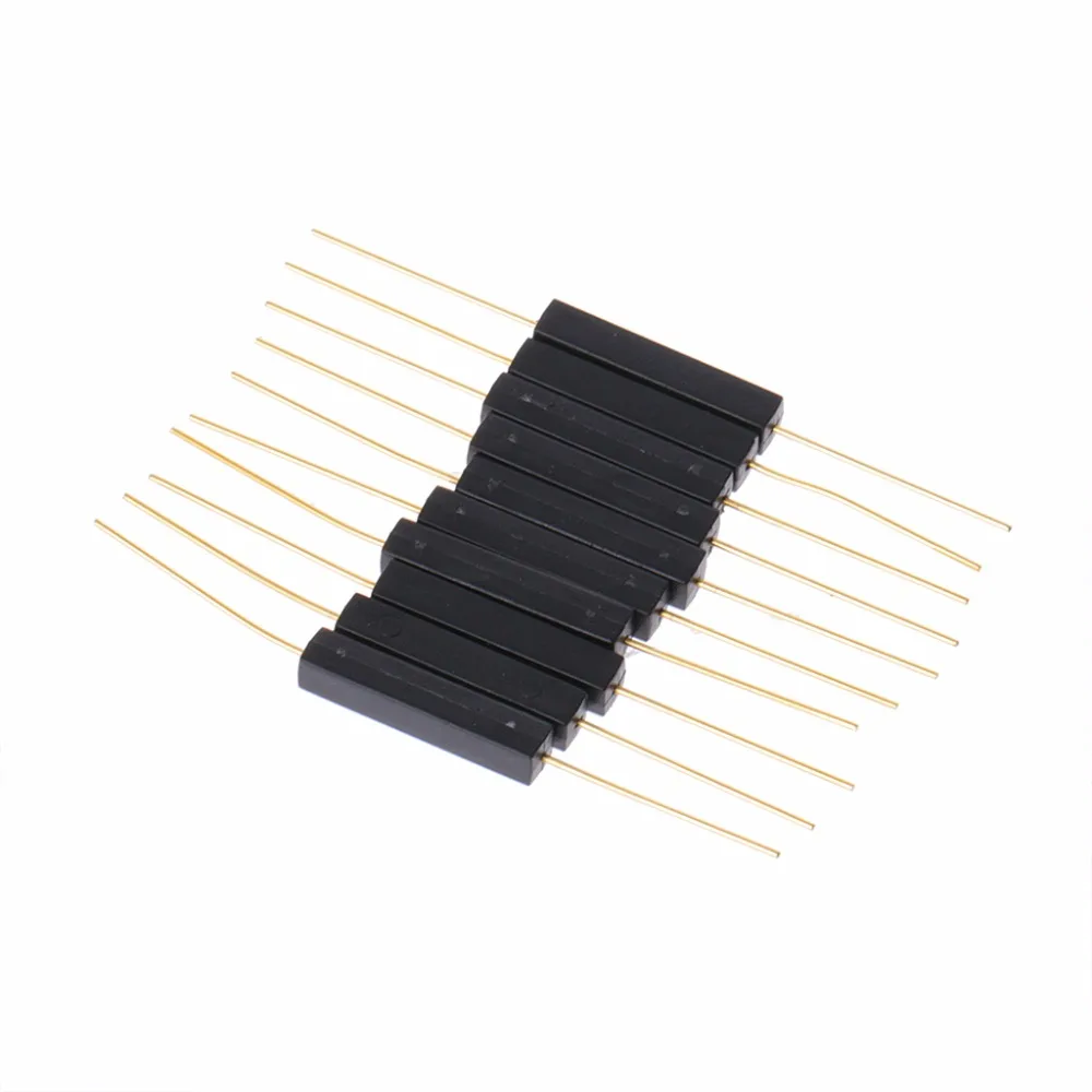 

BGEKTOTH 10 Pcs GPS-14A Reed Switch Vibration Resistant Anti-corruption Normally Open For Arduino 14x2.7mm 1AA300014