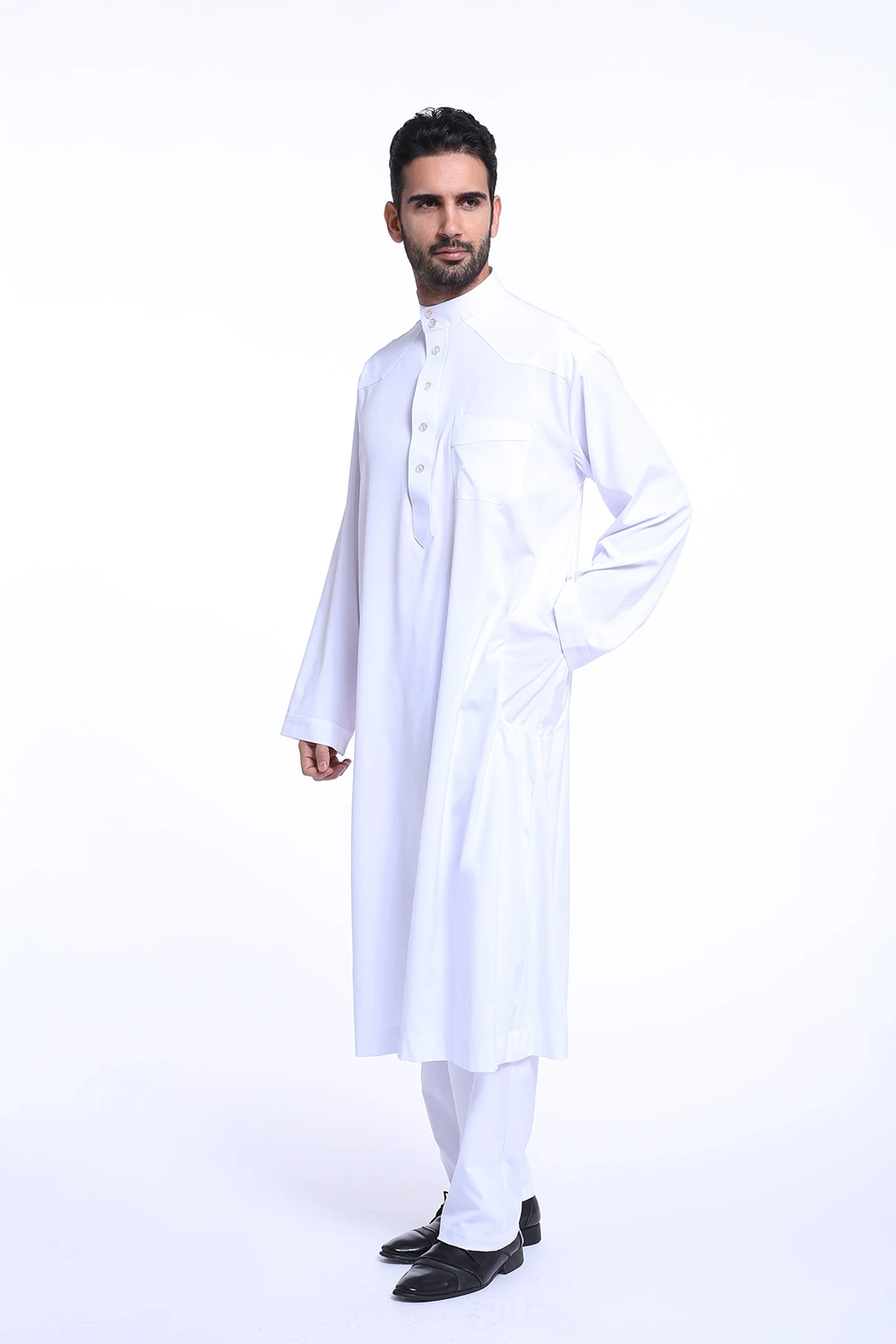 Hajotrawa Mens Top Islamic Arabia Muslim Plus Size Abaya T-Shirts 