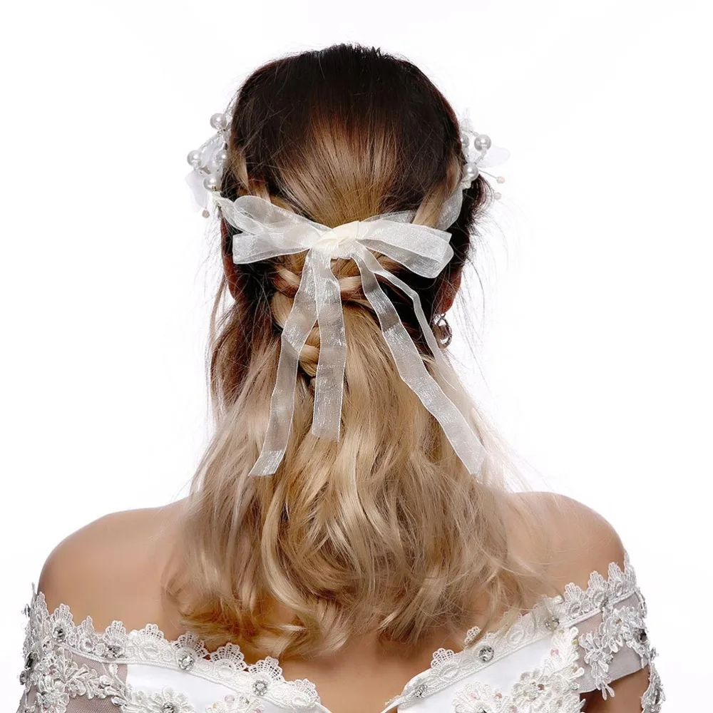 Женская повязка на голову с золотыми листьями и жемчугом, свадебная повязка на голову, аксессуары для волос, головной убор, вечерние, подарок