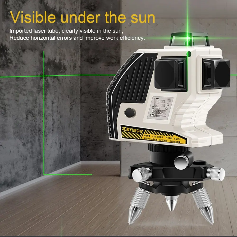 Nuevo 3D XE-90G 12 líneas láser verde nivel láser verde de haz de línea-nivelación 360 Horizontal y Vertical poderoso - 1