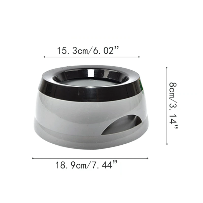 Для домашних животных, дорожный миски для предотвращения разбрызгивания воды Кормушка Для доларов и поливная чаша автомобиль для животных по Поильник - Цвет: Серый