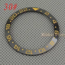 38 мм черный и коричневый керамический ободок желтый цифровые весы для мужчин/женщин механические часы высокого качества керамические Be