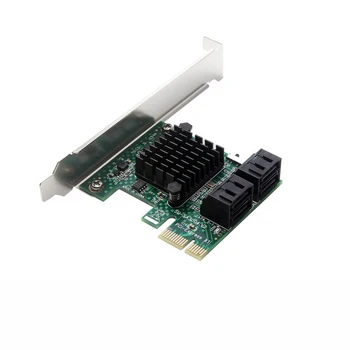 

PCIe PCI Express to 6G SATA3.0 4-Port SATA III Expansion Controller Card Adapter for Windows Mac Linux
