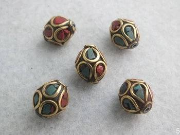 

OR203 Z-5683 Bulk 50pcs/lot Jewelry Making Oval Beads Nepal Jewelry Beads