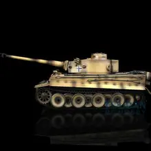 Henglong 1/16 масштаб желтый 6,0 пластиковая Версия Немецкий Тигр I RTR rc Танк 3818 модель TH12458