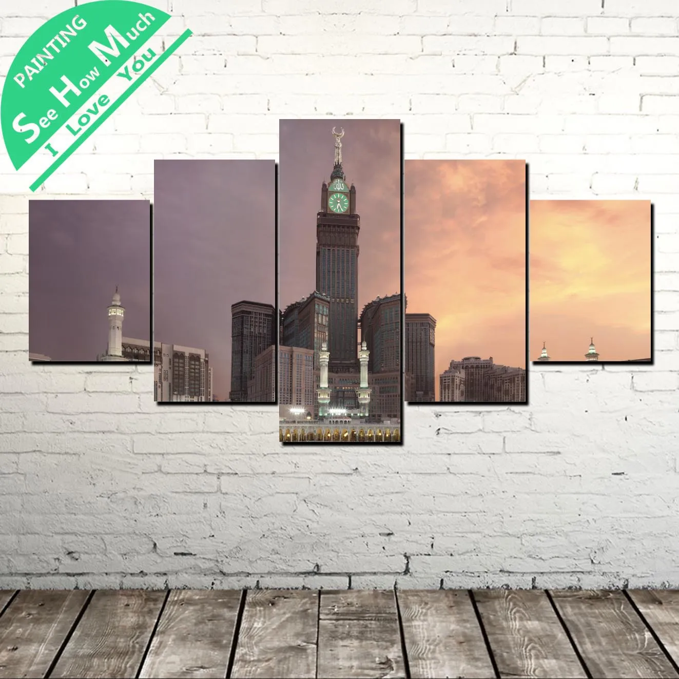 

5 Piece Jerusalem City View Canvas Poster and Print Canvas Painting Decorative Picture for Living Room Canvas Painting