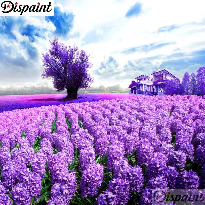 

Dispaint Full Square/Round Drill 5D DIY Diamond Painting "Flower sea" 3D Embroidery Cross Stitch 5D Home Decor A11455