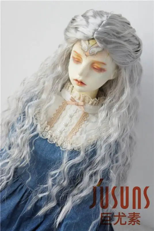 Jd361 1/3 длинные вьющиеся средняя часть BJD химическое мохер кукла парик 8-9 дюймов кукла парик распродажа