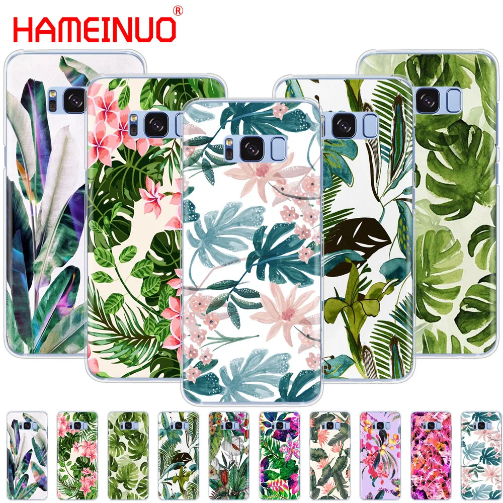 

HAMEINUO Tropical Green Leaves Floral cell phone case cover for Samsung Galaxy S9 S7 edge PLUS S8 S6 S5 S4 S3 MINI