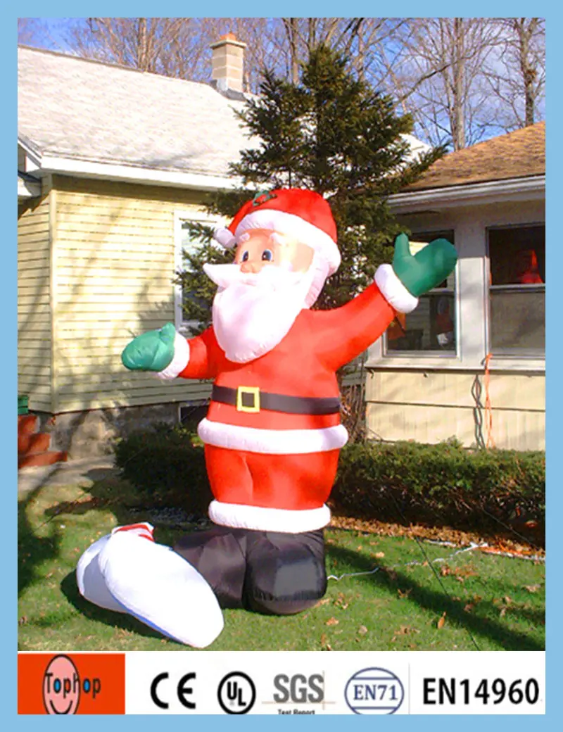 Мультяшный Тип 4MH 13FT Рождественский надувной мультфильм Санта Клаус игрушки с Заводской ценой для продажи