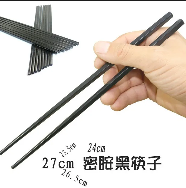

2016 New Arrival 10 Pairs/lot Homeuse Chinese/Korean Restaurant Dinner Chopsticks Black Melamine Chopsticks HH16258