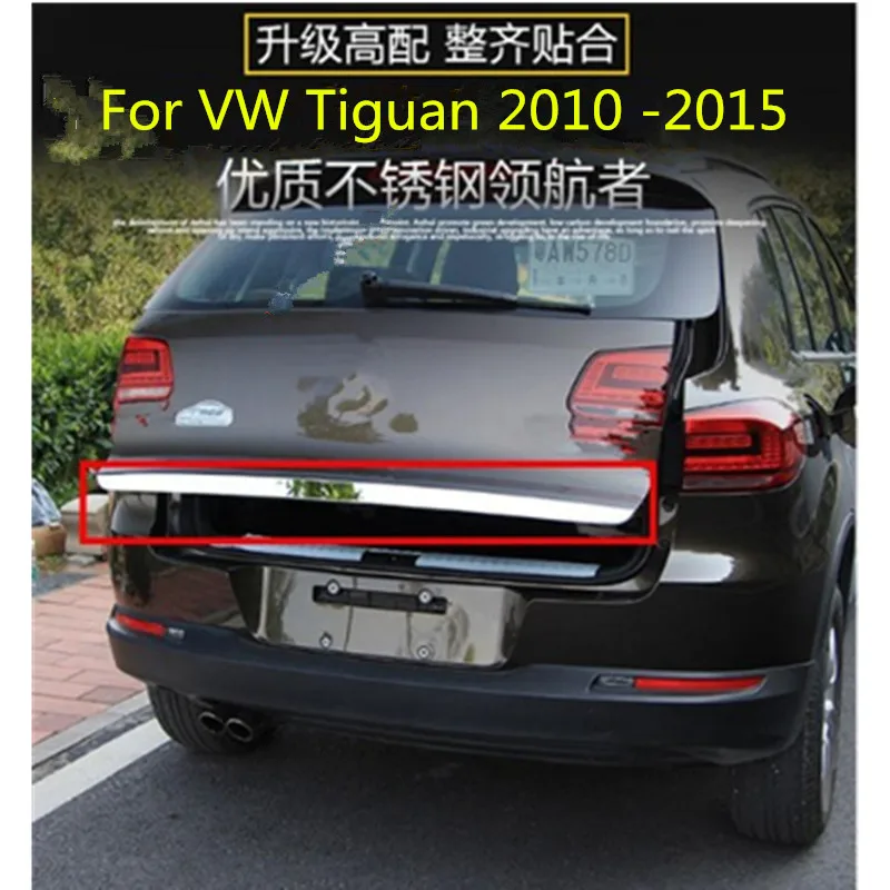 

Stainless steel Chrome Rear Trunk Lid Cover Trim For VW Tiguan 2010 2011 2012 2013 2014 2015