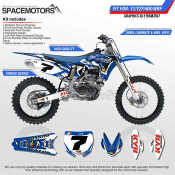 

MotoSpace Customized Team Graphics Backgrounds Decals 3M Stickers For YAMAHA YZF250 2010-2013 WR450F 2012-2015 107