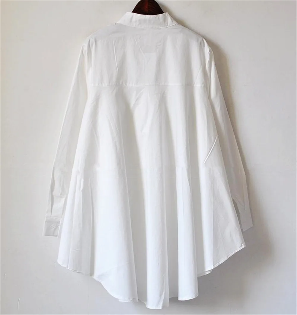 Plus size L-3XL Autumn Chiffon Loose Blouse Women Fake 2 PCS Clothing Long Sleeve Casual Shirt Casual Oversized Top (4)