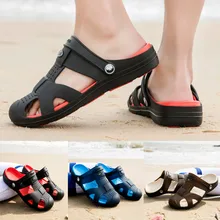 Домашние мужские повседневные мягкие пляжные шлепанцы; Повседневные Дышащие сандалии на плоской подошве; обувь с открытым носком