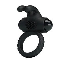 Silicone Vibrating Time Sex Delay Penis Rings Bullet Vibrator Cock Ring Erotic Sex Toy for Man