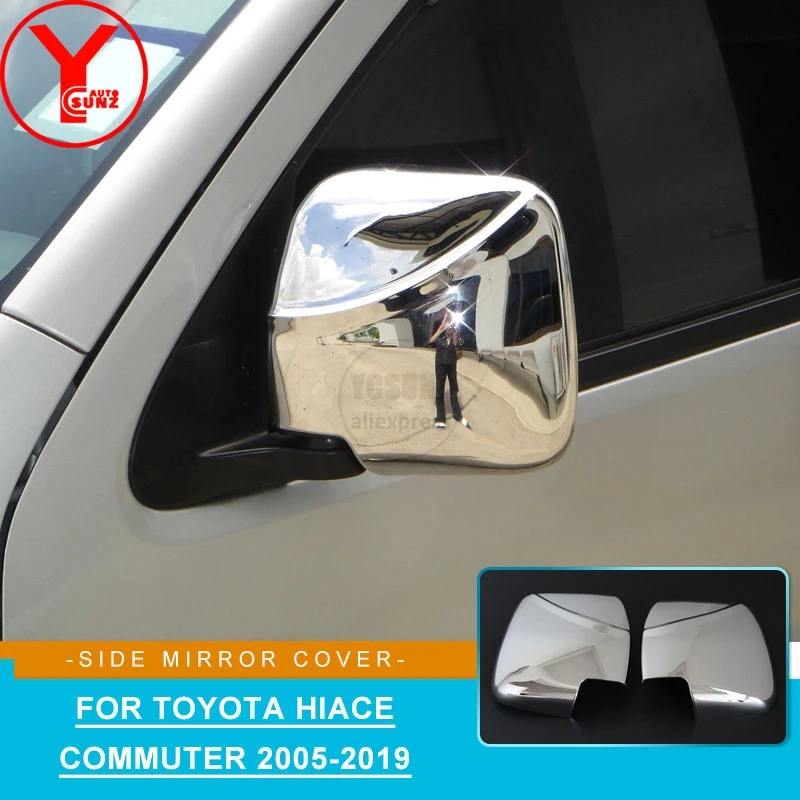 CHROME COVER ELECTRIC MIRROR FIT FOR TOYOTA HIACE COMMUTER 2005-2018