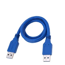 Cable Length: 60cm Cables High Speed Blue USB 3.0 A Type Male to Male USB Extension Cable AM to AM 4.8Gbps Support USB 2.0 0.3M 0.6M 1M 1.5M-5M 