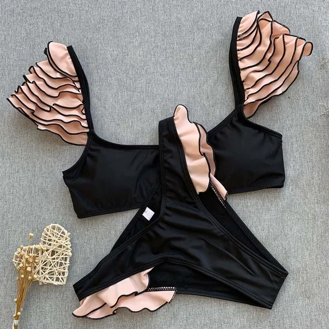 {Excellent|Wonderfull|Very Good|Very Recommended} Ruffles Separate Swimsuit Woman 2019 Bikini Mujer Women's Swimsuits Two Pieces Swimwear Women Flower Push Up Bikini Bathing Suit Limited Price