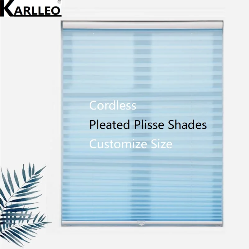 

Cordless Pleated Plisse Blinds Shades Curtain Customize Size Finished Product