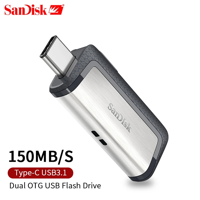 Флеш-накопитель sandisk OTG USB SDDDC2 32 Гб 64 Гб 128 ГБ 150MBS type-C USB3.1 двойной OTG флеш-накопитель USB флеш-накопители