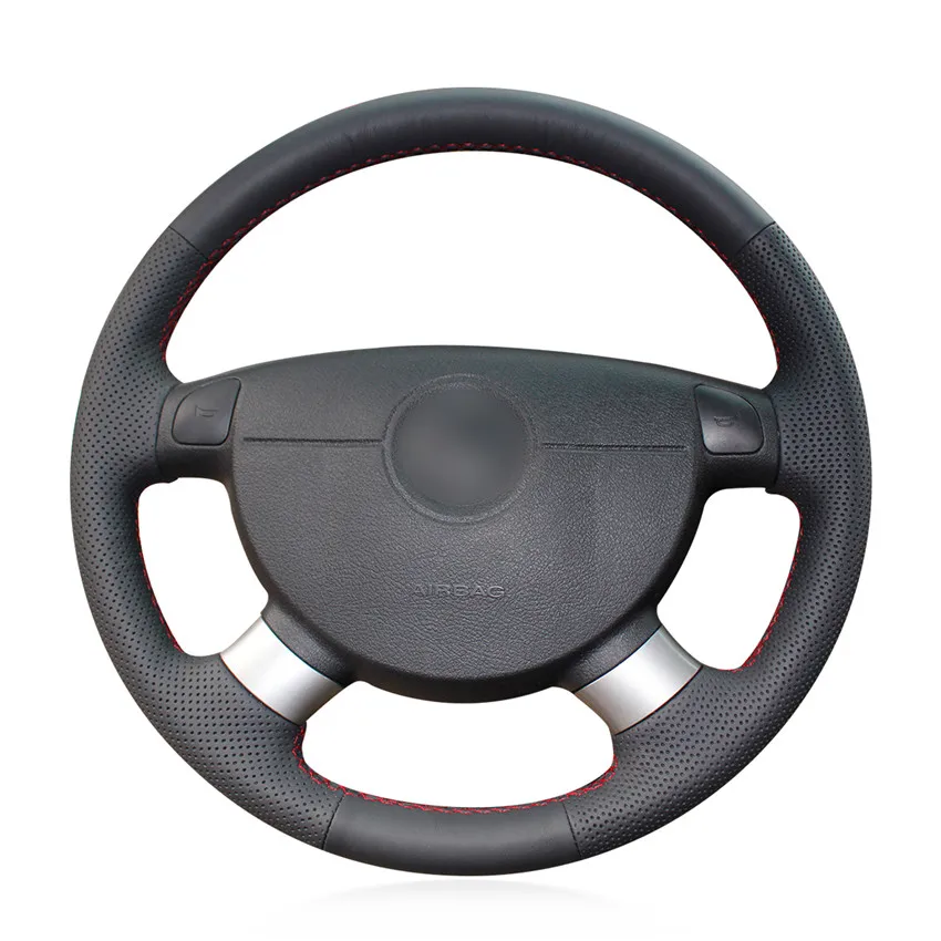 Черный чехол на руль из искусственной кожи для Chevrolet Lova 2006-2010 Aveo Buick Excelle Daewoo Gentra 2013