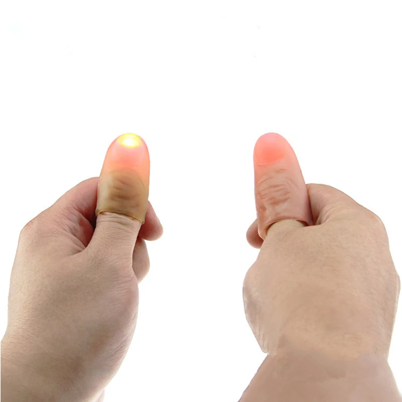 1 светодио дный пара электронные светодиодные мигающие пальцы магический трюк реквизит Дети удивительные светящиеся забавные игрушки для