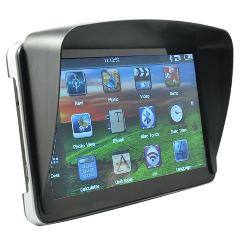 

KMDRIVE 7 inch HD Touch Car GPS Navigation Sat Nav FM 8GB Bluetooth AV-IN Free Sunshade Bundle Latest maps