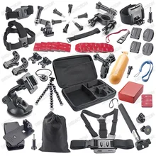 For Gopro Accessories set for go pro hero 5 4 3 kit mount for SJCAM SJ4000 / xiaomi yi camera / eken h9 tripod 19D
