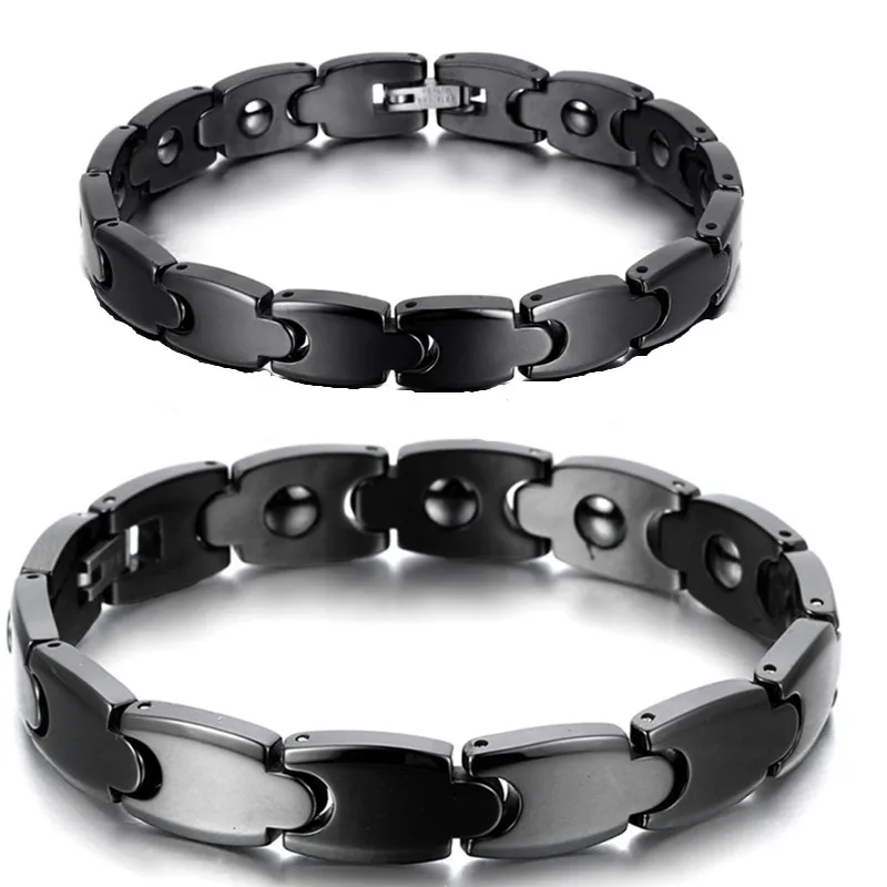 Black Hematite Ceramic Bracelet for Men Couples 2014 Fashion Mens bracelets Health