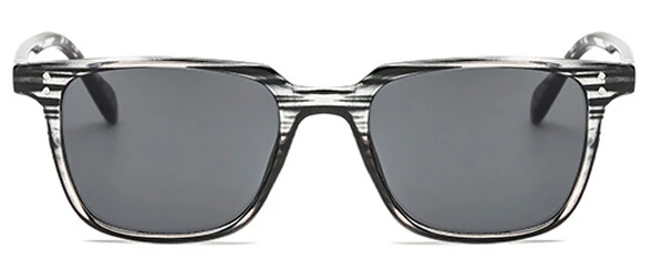 Новые модные солнцезащитные очки мужские брендовые дизайнерские Квадратные Солнцезащитные очки Мужские Ретро Винтажные Солнцезащитные очки для вождения UV400 - Цвет линз: stripe gray