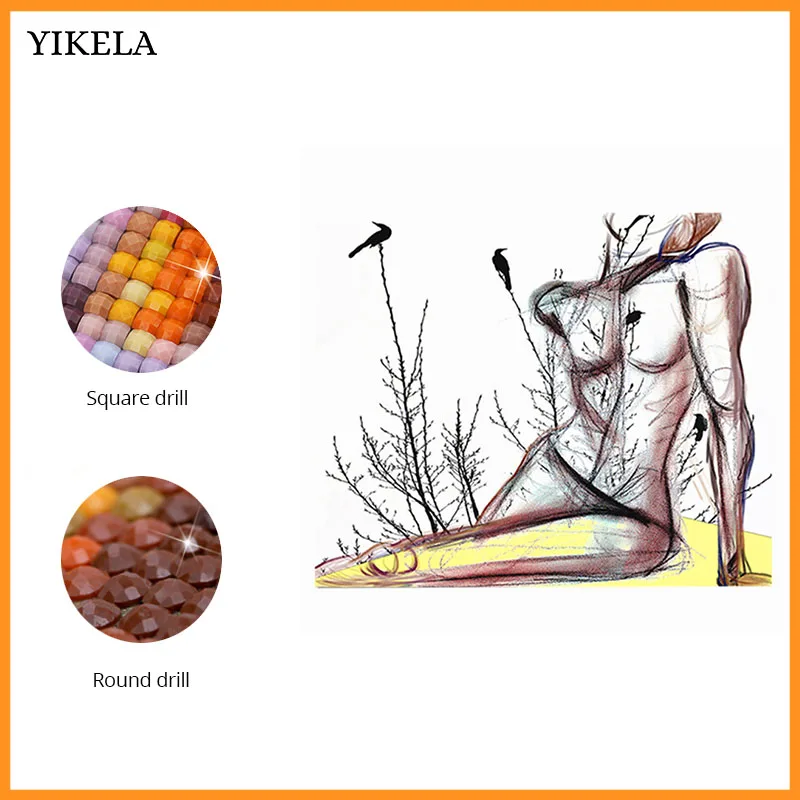 

Diamond Embroidery Landscape Abstract Sexy Woman 5D DIY Diamond Painting Fantasy Tree Full Square Drill Decoration Home Art