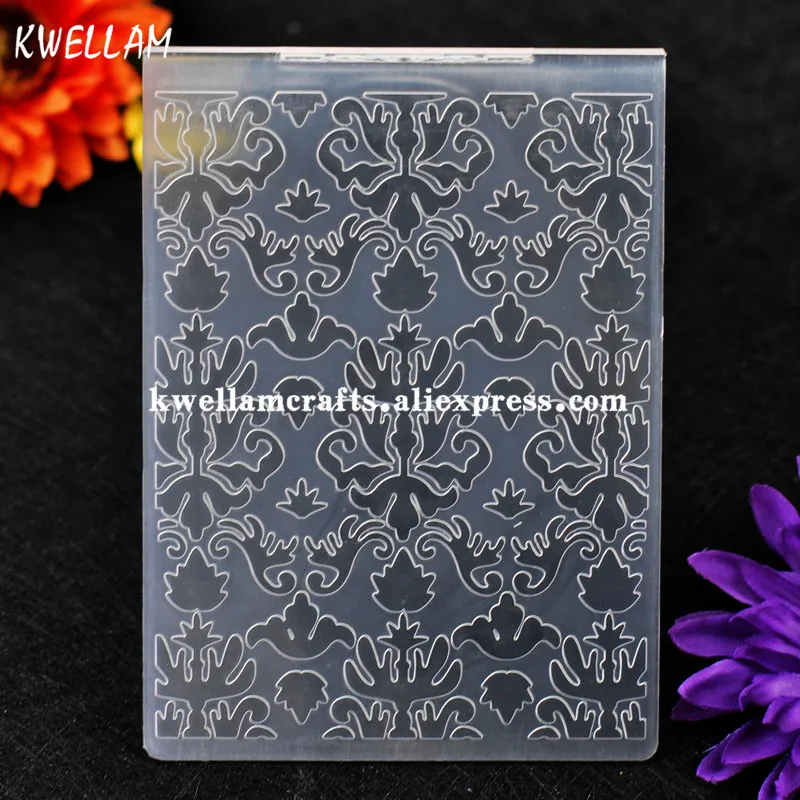 Flowers Plastic Embossing Folder For Scrapbook DIY Album Card Tool Template 10.6x14.5cm KW7073108 | Дом и сад