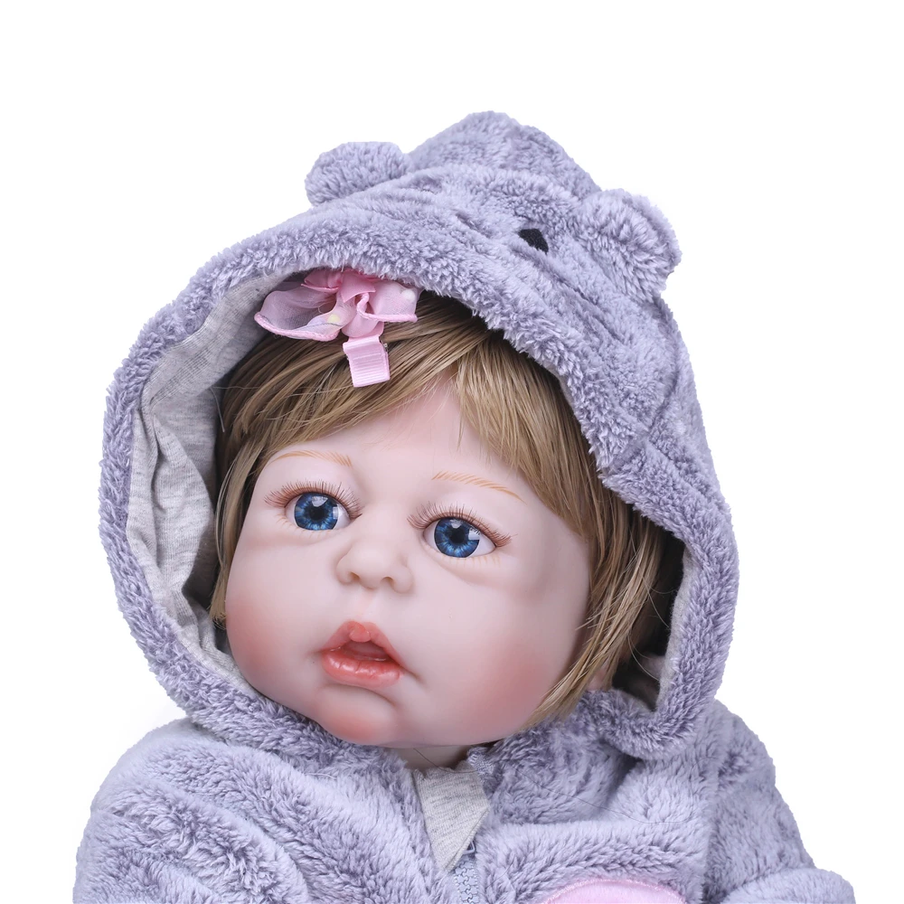 Модные детские Playmates 22 дюйма 55 см кукла с коричневыми глазами для новорожденных