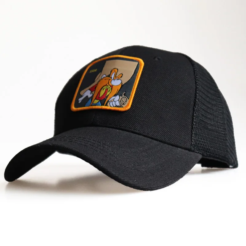 Baseball Cap Men Snapback Hat Hip Hop Looney Tunes Sam Cartoon Sun Summer Breathable Animal Sports Outdoor Accessory (3)